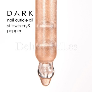 Aceite seco de cutícula con brillo Strawberry y Pepper DARK, 10 ml