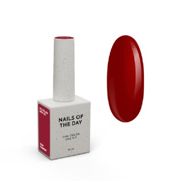 Gel Polish Lady 137 NAILSOFTHEDAY, esmalte semipermanente rojo, 10 ml
