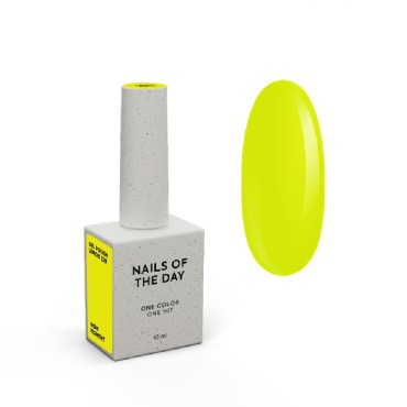 Gel Polish Lemon 229 NAILSOFTHEDAY, esmalte semipermanente amarillo neón, 10 ml