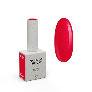 Gel Polish Red 125 NAILSOFTHEDAY, esmalte semipermanente rojo clásico, 10 ml