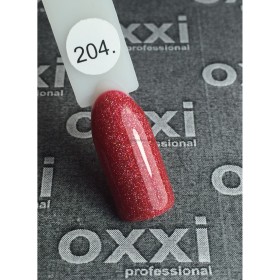Esmalte Permanente Oxxi 204 (Rojo lacre con micro brillo), 10 ml.