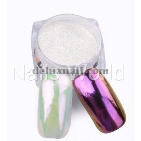 Mirror Chrome Powder NAILS WORLD-172 camaleón dorado/verde/rojo