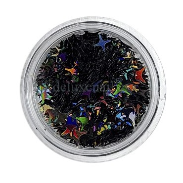 Decoración Mix Estrellas 12, Negro multicolor (diferentes tamaños)