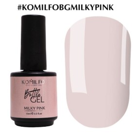 Gel con pincel Komilfo Bottle gel Milky Pink, Rosa lechoso, 15 ml