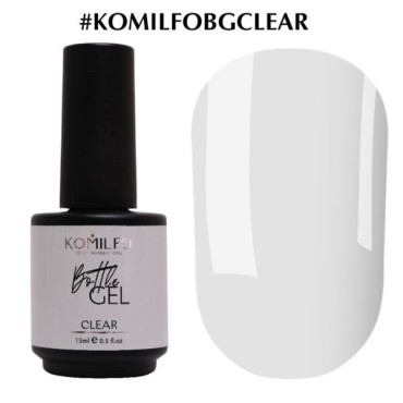 Gel con pincel Komilfo Bottle gel Clear, Transparente, 15 ml