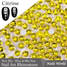 Cristales NW 249, Citrine, SS 3, 100 un.