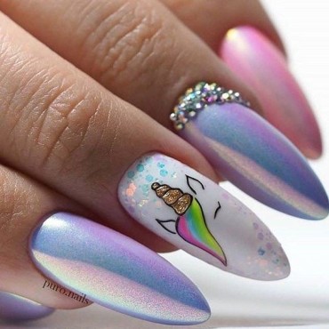 Polvo Espejo Nails World 222, Rainbow Unicornio, 5gr