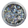 Glitter metallic flakes - copos Yuki 221 (plata multicolor)