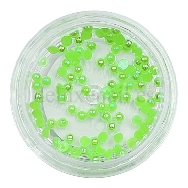 Perlas de nácar 08, Verde, 2 mm.