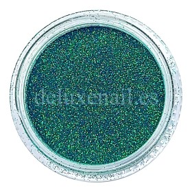 Purpurina Nails World extra-fina 14 - Turquesa verde holográfica, tamaño - 0,1 mm, 2,5 gr.