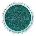 Purpurina extra-fina 14, Turquesa verde holográfico, 0,1 mm, 2,5 gr.