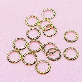 Decoración Metálica, Círculos, Dorado, 10 un.