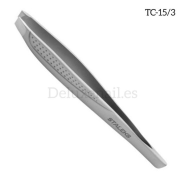 TC-15/3 - Pinza para las cejas Staleks Classic, forma biselada, 5 mm