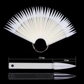 Paleta muestrario con aro, Stiletto, Natural, 50 Uds.