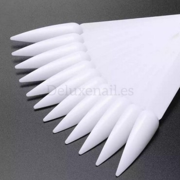 Paleta muestrario con aro, Stiletto, Blanco, 50 Uds.