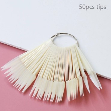 Paleta muestrario con aro, Stiletto, Natural, 50 Uds.