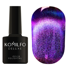 Esmalte permanente Ojo de gato 9D 004 Komilfo, Azul/Violeta, 8 ml