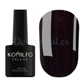 Esmalte Permanente Komilfo D301, Burdeos muy oscuro con micro brillo, 8 ml