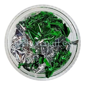 Foil Pan de Color Mixto Plata-Verde