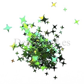 Decoración Estrellas 09, Verde (diferentes tamaños)